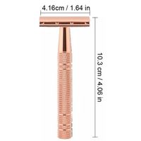 The Great Living Co Premium Double Edge Safety Razor Plus Blades - Rose Gold